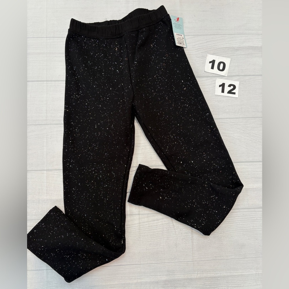 Cat & Jack Black Sparkle Cozy Leggings